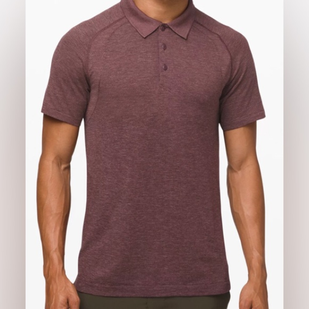 Lululemon Metal Vent Tech Polo 2.0 Red Dust / Arctic Plum